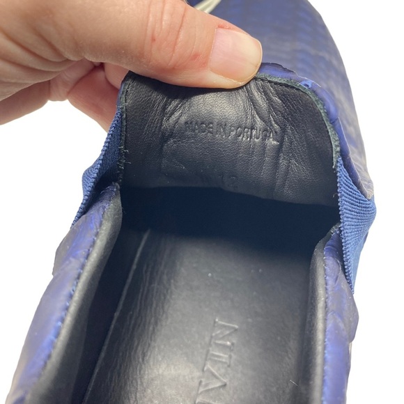 LANVIN Authentic Blue Python & Leather Mid Top Slip On Sneaker Tennis Shoe US 13 - Picture 10 of 13